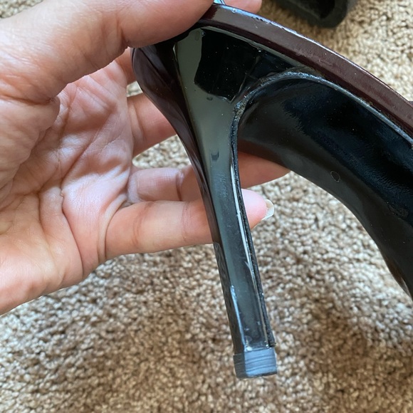 Ladies sz 40Monica Magali stilettos. Wine, pointy toe, EUC - Picture 5 of 8